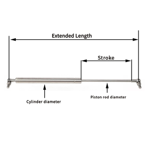 Elevador <span class=keywords><strong>de</strong></span> gas <span class=keywords><strong>de</strong></span> pistón <span class=keywords><strong>de</strong></span> acero inoxidable 304/316 con soportes para ventanas exteriores y escotillas <span class=keywords><strong>de</strong></span> barco Resortes - Product Image 2