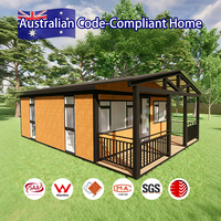 Casa Contenedor Expandible de 20 y 40 pies con Techo Inclinado, Certificación Australiana Completa, Popular, Prefabricada, Móvil, con Terraza