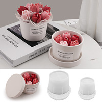 CARATTE Moule en silicone pour bougie, pot de fleur, boîte cadeau, conteneur, résine, bricolage
