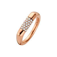 Bague en or plaqué épaisse avec barre de diamants Gemnel Chunky S925