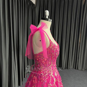 فستان حفلة موسيقية رسمي للنساء على شكل حرف A-line من Jancember HX128 جميل مزين بالترتر - Product Image 5