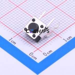 TL1105VF160Q Tactile Switch Through hole Component (THT) Switch Single Pole Single Throw Round Button 1.6N Right Angle Insert - Product Image 1