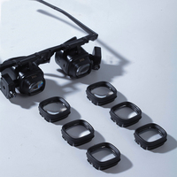 Gafas de Alta Potencia con 24 Lentes |   Lupa portátil para reparación de relojes, luces LED para soldadura de teléfonos