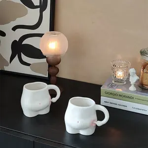 Lelyi Ins Kreatif Tangan Cubit Pelangsing Cangkir Keramik Lucu dan Unik Lemak Mug Susu Mug Hadiah