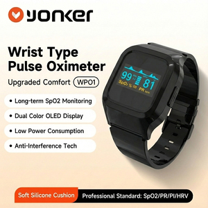 Jam Tangan Pintar Yonker <span class=keywords><strong>Oximeter</strong></span> Tipe Pinggang, <span class=keywords><strong>Pulse</strong></span> <span class=keywords><strong>Oximeter</strong></span> SpO2 PI, Manajemen Data, Baterai Lithium Terintegrasi untuk Deteksi Kontinu - Product Image 1