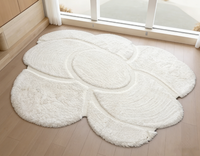 Langflorige Teppiche in Einfarbigem Cremefarben und Hochwertigem Stil Maßgefertigte Teppiche Wohnzimmer Großer Flauschiger Teppich