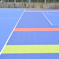 Revêtement de sol sportif extérieur professionnel, antidérapant, résistant à l'usure, modulaire, détachable, dalles de sol sportif FIBA