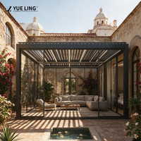 Pergola à lames orientables en aluminium sur mesure pour entrepreneurs en travaux de construction, lames réglables pour cour