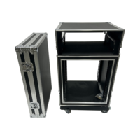 Boîtier de transport antichoc pour mixeur DJ 12U+4U OEM/ODM de haute qualité avec 3 portes, 4 roulettes, support de levage et indice de protection IP67