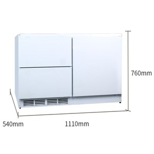 Réfrigérateur-congélateur <span class=keywords><strong>encastrable</strong></span> 196L entièrement intégré, type tiroir, avec machine à glaçons intégrée pour hôtels et îlots de cuisine - Product Image 5