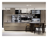 Meubles de cuisine haut de gamme fabriqués sur mesure, design de cuisine ouverte, rangement, armoires de cuisine et comptoirs