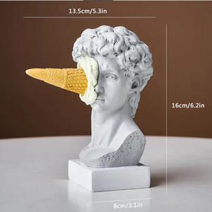 Salon Décor Sculpture Crème Glacée David Statue Artisanat Ornement Décor <span class=keywords><strong>Nordique</strong></span> <span class=keywords><strong>Mythologie</strong></span> <span class=keywords><strong>Grecque</strong></span> Figurine David Statue - Product Image 5