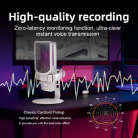 2025 professionnel 192K/24BIT condensateur enregistrement chant Microphone vocal USB RGB enregistrement Microphone de jeu