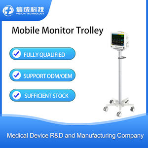 Bán Hot Phong cách công nghiệp xe đẩy y tế nhôm dấu hiệu quan trọng Màn hình giỏ hàng với bánh xe im lặng cho bệnh viện - Product Image 4