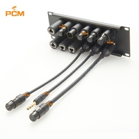 Adaptateur D-Housig RJ45 Femelle vers XLR 5 Broches Femelle à Montage sur Panneau pour Équipement de Contrôle Audio de Diffusion et d'Éclairage Scénique