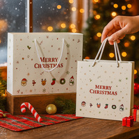 Sacchetti Regalo di Natale Personalizzati con Stampa Cartoon, Borse Riciclabili per Shopping Natalizio e Confezioni Regalo