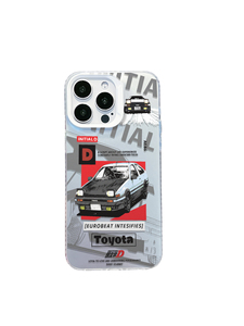 Funda de Teléfono con Diseño de Auto, Estilo Eurobeat Anime Racing AE86, TPU Antigolpes y Antihuellas para 17/16/15/14 Pro Max - Product Image 5