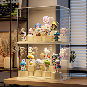 Hiện đại Acrylic Hộp mù tủ trưng bày cho <span class=keywords><strong>Barbie</strong></span> labubu bong bóng Mart con số nhựa trong suốt chống bụi lưu trữ hộp hiển thị - Product Image 1