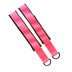 Fascia di resistenza per Yoga Pilates a doppio anello con cinturino da polso al polpaccio alla caviglia nastro ad alta forza elastica 100% Nylon personalizzabile - Product Image 2