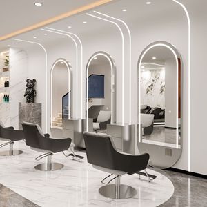 Miroir LED, miroir mural moderne pour salle de bain, miroir de vanité pour salon, salon de <span class=keywords><strong>coiffure</strong></span>, barbier - Product Image 3