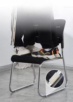 Chaise de réunion empilable de réception de bureau de conception luxueuse en maille dorée moderne à hauteur réglable couleur personnalisée
