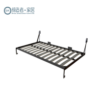 Cadre de lit mural pliable vertical multifonctionnel moderne en bois gain de place