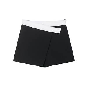 PB & ZA femmes 2025 nouveau <span class=keywords><strong>Chic</strong></span> mode couleur-blocage taille longueur jupe Shorts Vintage taille haute <span class=keywords><strong>femme</strong></span> jupes Mujer - Product Image 1
