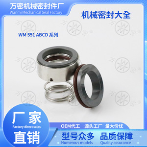 ซีลเครื่องกลสแตนเลสทนอุณหภูมิสูง 551ABCD-12~100 มม. แหวนซีลน้ำเพลาฟลูออโรรับเบอร์ - Product Image 3