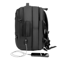 Sac à dos d'affaires pour ordinateur portable, grand format, multifonctionnel, extensible, imperméable, avec logo personnalisé et port de charge USB
