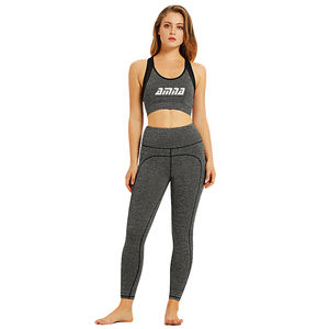 Conjunto de Yoga sin costuras para mujer, ropa deportiva de Color personalizada, sujetador y mallas, nuevo diseño - Product Image 3