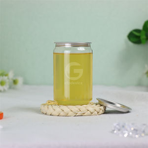 Bouteille transparente de 250 mm pour jus et café, en PET, avec étiquette pour canette en aluminium. - Product Image 1