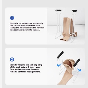 Dispositif d'aide aux chaussettes pour les personnes âgées handicapées enceintes-Outil d'aide aux chaussettes-Dispositif d'assistant pour chaussettes sans flexion livraison directe - Product Image 3