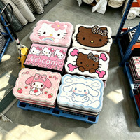 Tapis imprimé personnalisé Sanrio, tapis de bain antidérapant absorbant en forme de personnage, tapis de salle de bain en peluche Kitty, tapis doux lavable, tapis de zone anime