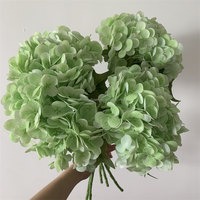 Hydrangeas artificiels réalistes en gros L-205 pour arrangements de mariage, hydrangeas artificiels au toucher réel