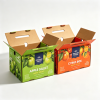 Boîte à fruits personnalisée, délicate, pliable, en carton ondulé, pour cerises, bananes, bleuets, en vente