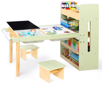 Vente en gros de chaises de table d'artisanat en bois pour enfants ensemble de bibliothèques de bureau en bois massif combinaison de tables d'écriture pour l'étude à domicile