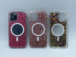 Tùy Chỉnh TPU + PC Epoxy Nhựa Hoa Long Lanh Sequins Trường Hợp Điện Thoại Thả Keo Ép OEM Điện Thoại Di Động Trường Hợp Nhà Sản Xuất - Product Image 6