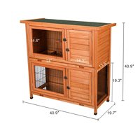 Clapier à lapins en bois, cage à lapin d'intérieur poulaillers maison cochon d'inde accessoires pour hamster ou petits petits animaux
