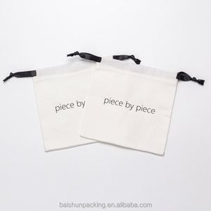 High Quality Recyclable Twill <b>Drawstring</b> Cosmetic Storage <b>Bags</b> Small Cotton Pouch for Rings Earrings - Product Image 1