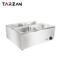 Gewerbliche Bain Marie aus Edelstahl in Lebensmittelqualität, Elektrischer Speisenwärmer für Buffet, Catering und Restaurants