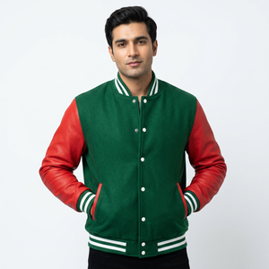 Chaqueta Varsity de Lona para Hombre, Precio Ajustable, Antiarrugas, Impermeable, Ecológica, Calidad Premium, Ligera, Totalmente Personalizable - Product Image 1