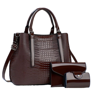 Juego de Bolsos Tote Casuales de 2 Piezas para Mujer, Novedad 2025, Bolsos de Mano de Lujo de Diseñador de Alta Calidad, Cierre de Cremallera, Material de PU, Cierre de Nylon - Product Image 4