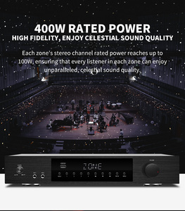 Bộ thu chuyên nghiệp 4 vùng 8 kênh thiết bị âm thanh 400W Bộ khuếch đại tích hợp âm thanh công suất cao cho phòng hội nghị khách sạn - Product Image 5