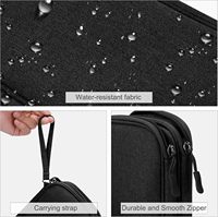 Sac de rangement de voyage en polyester pour chargeurs, accessoires électroniques, pochette zippée pour prises, câbles et adaptateurs secteur