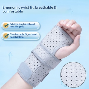 Attelle de poignet réglable enveloppante pour adulte avec double plaque de soutien en aluminium, protection de la paume en polyester pour le fitness, le sport et l'extérieur - Product Image 2