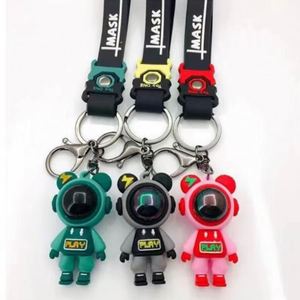 <b>Cute</b> Astronaut <b>Bear</b> Keychain Rabbit Couple Car Keychain Bag Pendant Accessory Mobile Phone Strap Gift - Product Image 6