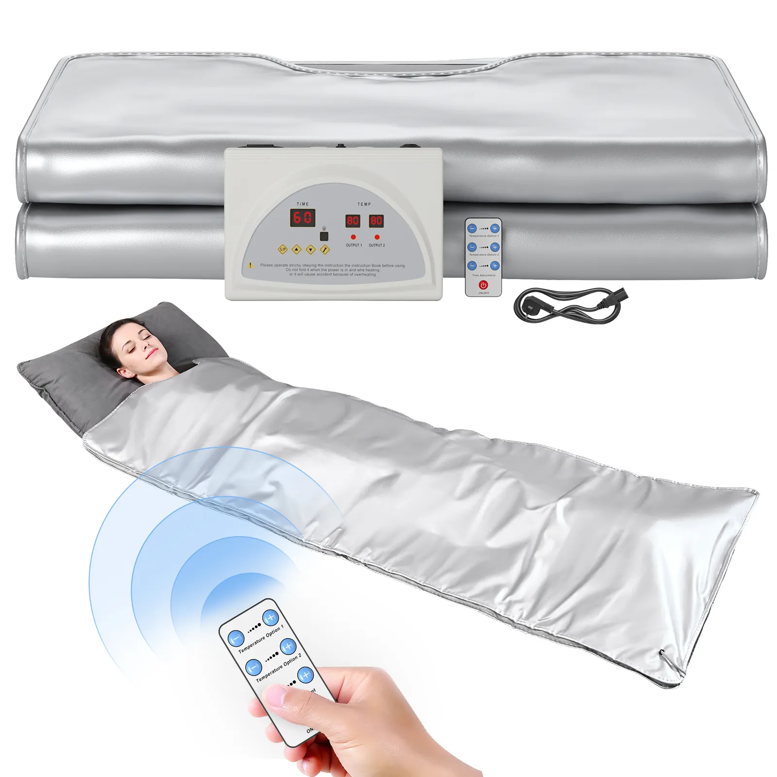 Newest Waterproof Portable Far Infrared Sauna Blanket For Body Weight Loss Massage Infrared Sauna Blanket