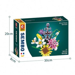 Juego de Bloques de Construcción de Flores Educativos de Plástico, Diseño Único, Decoración Creativa, Plantas en Maceta, Juguetes - Product Image 6