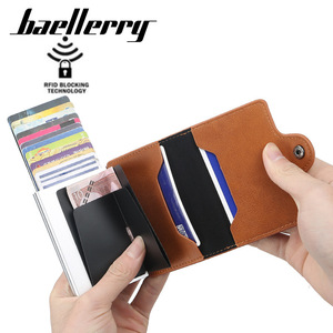 Baellerry Card Holder 4 Inch Aluminum RFID Blocking Buckle Credit Card <b>Case</b> - Product Image 2