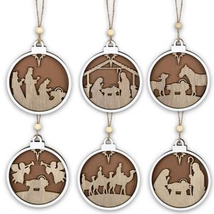 Adornos Navideños de Madera al por Mayor, Decoraciones Únicas con Tallados de Animales para Eventos Festivos y Decoración del Hogar, Dropshipping - Product Image 3